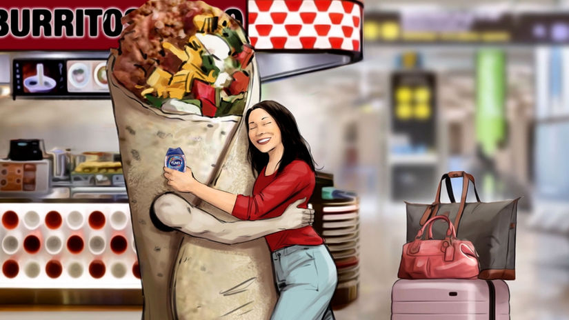 TUMS "Airport" animatic vs. final commercial